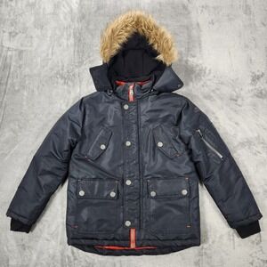 Kids Pacific Trail Winter Coat Jacket Small 8yr Hooded Puffer Faux‎ Fur Trim